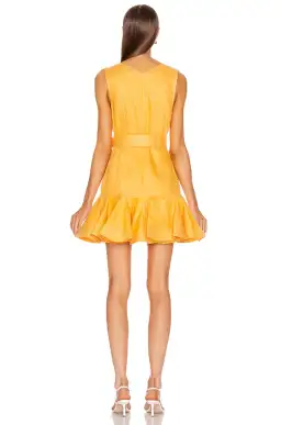 Zimmermann Super Eight Safari Mini Dress Mango Size 0 / AU 8 for rent on The Volte - image 2