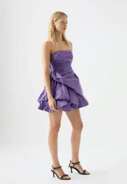 Aje Daybreak Strapless Mini Dress Deep Violet Size 4 for rent on The Volte - image 3