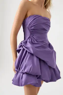 Aje Daybreak Strapless Mini Dress Deep Violet Size 4 for rent on The Volte - image 4