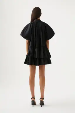 Aje Ambience Smock Mini Dress Black Size 4 for rent on The Volte - image 3