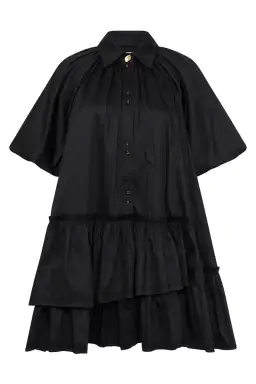 Aje Ambience Smock Mini Dress Black Size 4 for rent on The Volte - image 5