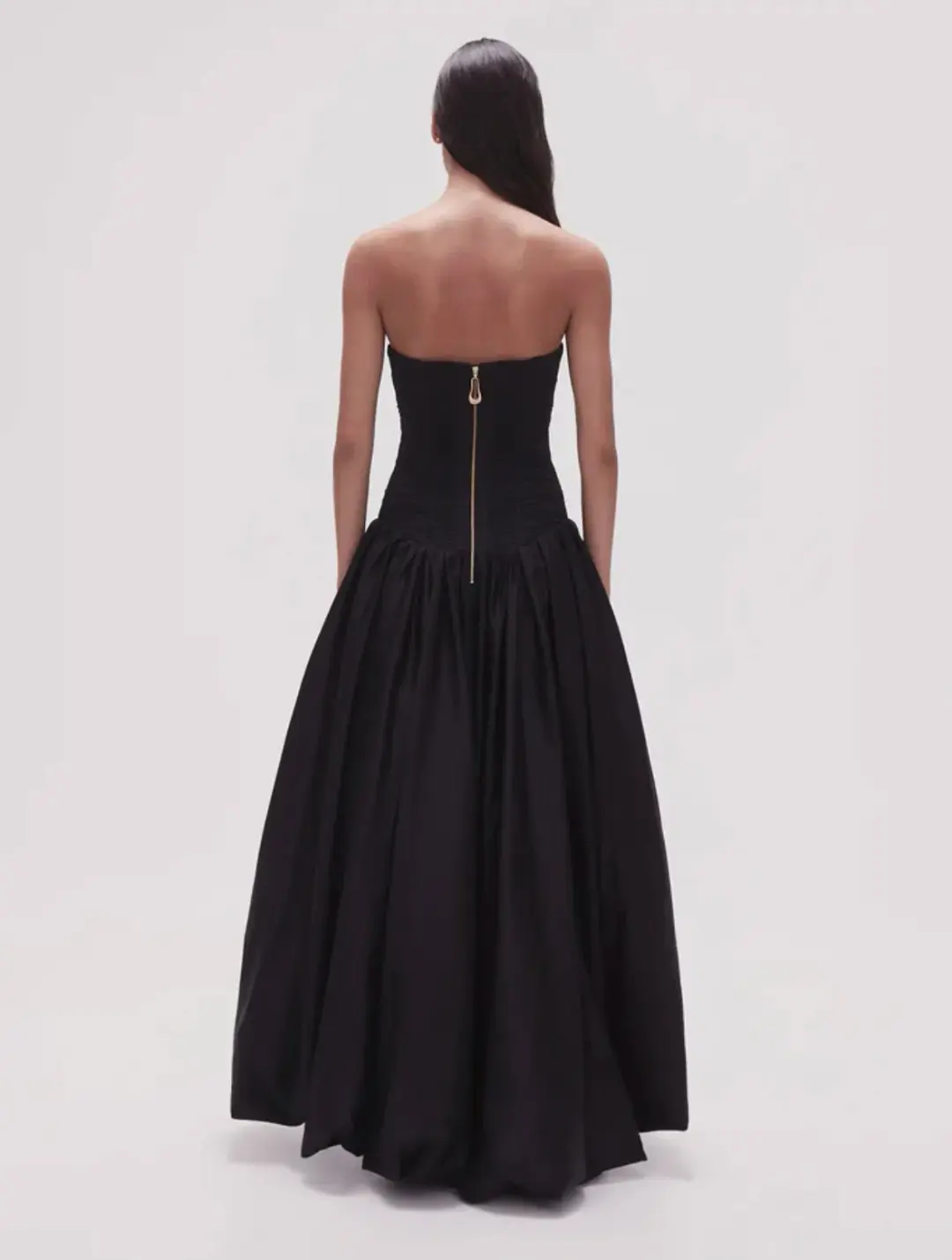 Aje Violette Bubble Hem Maxi Dress Black Size 4 for rent on The Volte - main image