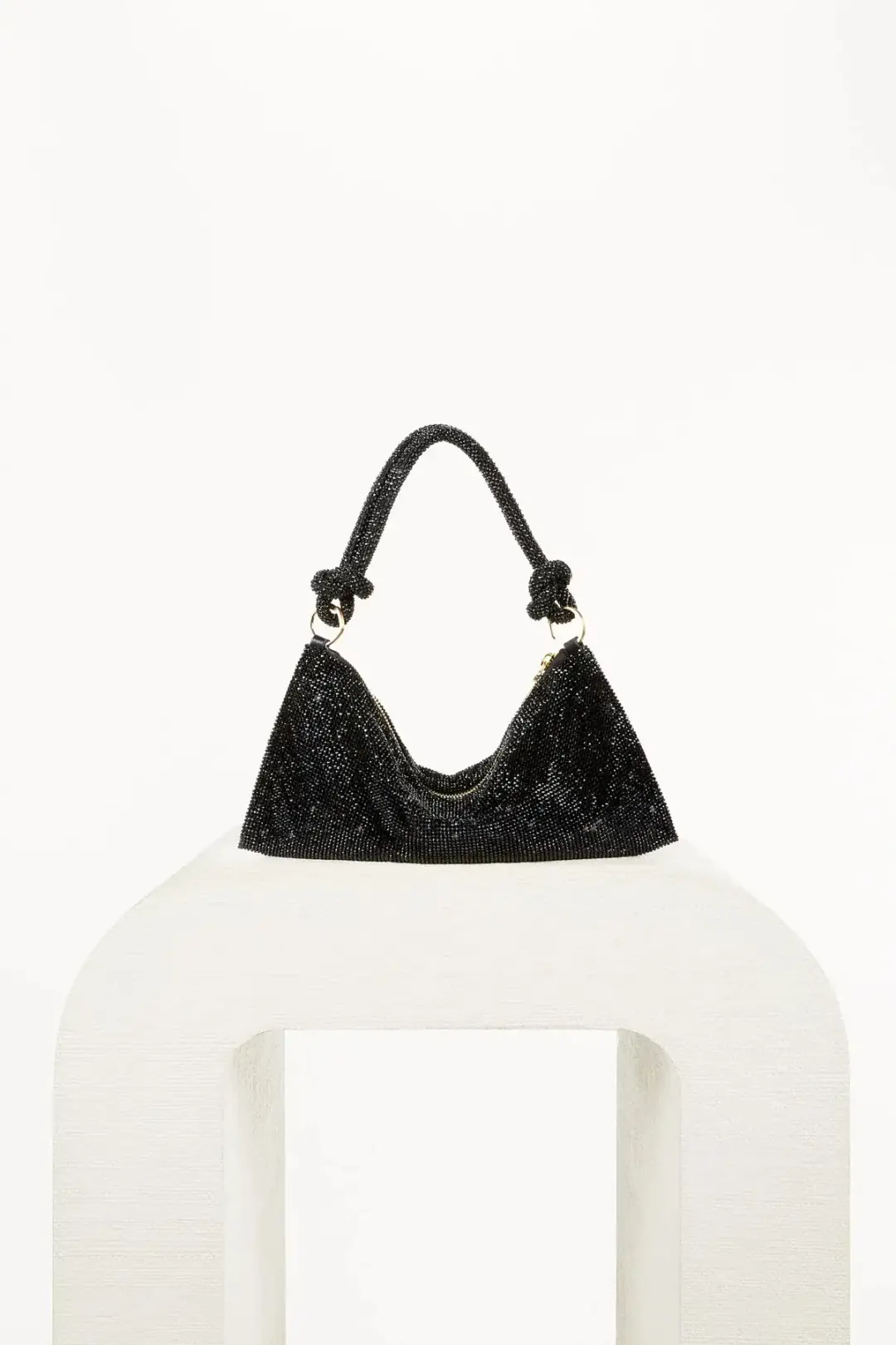 Cult Gaia Hera Nano Shoulder Bag Rhinestone Black for rent on The Volte - main image