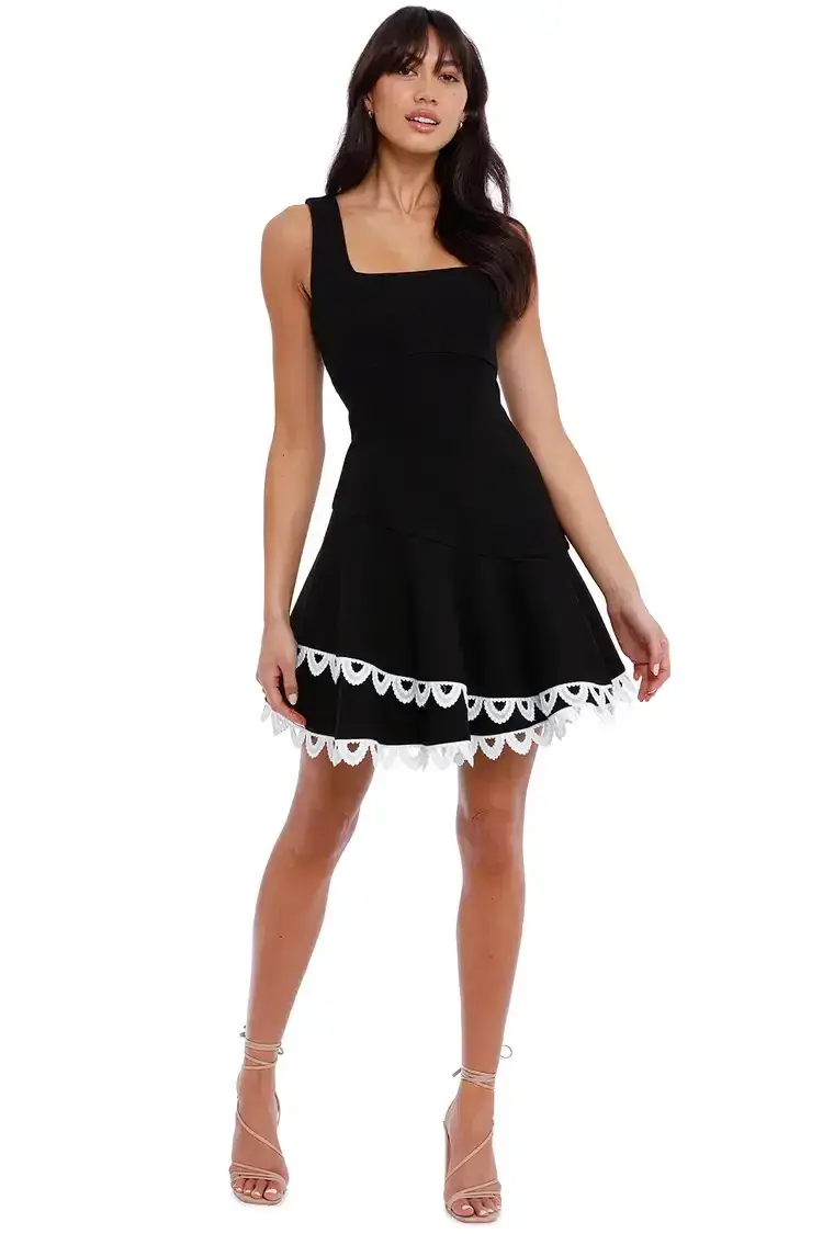 Elliatt Elevated Dress Black and White Size 14 - Image 1