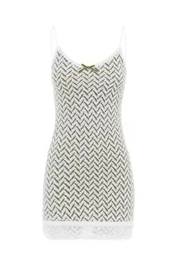 WithJean Mimi Dress White/Green Size 8 for rent on The Volte - image 1