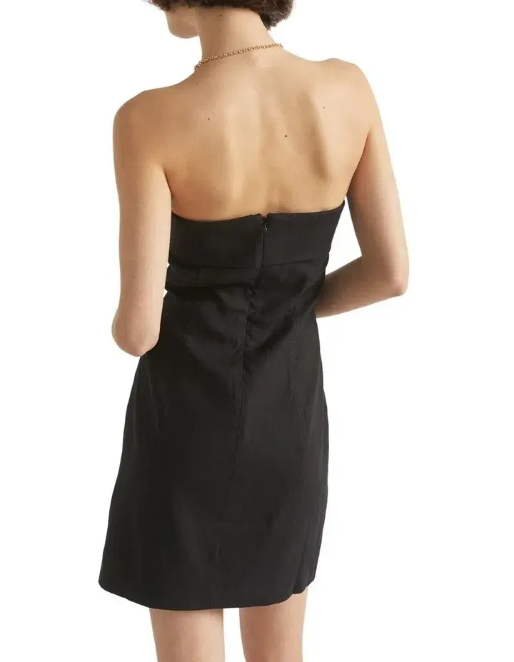 Seed Heritage Strapless Tailored Mini Dress Black Size 12 for rent on The Volte - main image