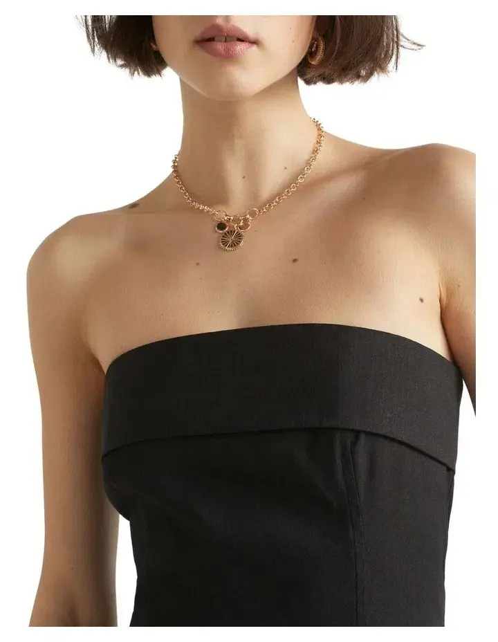 Seed Heritage Strapless Tailored Mini Dress Black Size 12 for rent on The Volte - main image