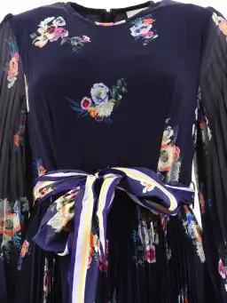 Zimmermann Sunray Long Sleeve Midi Dress Elka Floral Navy Size 1/ Au 10 for rent on The Volte - image 3