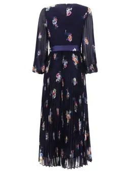 Zimmermann Sunray Long Sleeve Midi Dress Elka Floral Navy Size 1/ Au 10 for rent on The Volte - image 2