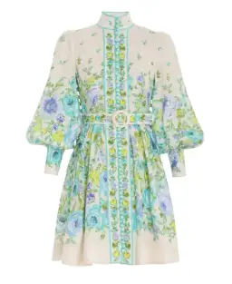 Zimmermann Raie Buttoned Mini Dress Floral Size 4/Au 14 for rent on The Volte - image 3