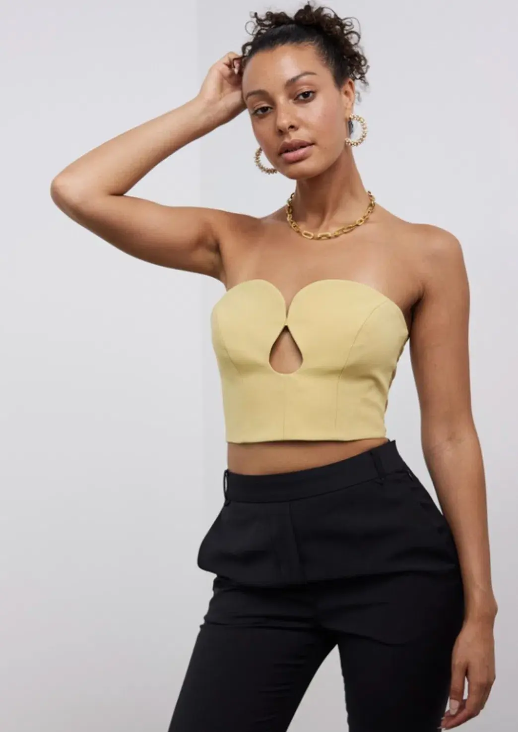 Camilla and Marc Brixton Bodice Mustard Yellow Size AU 8 for rent on The Volte - main image