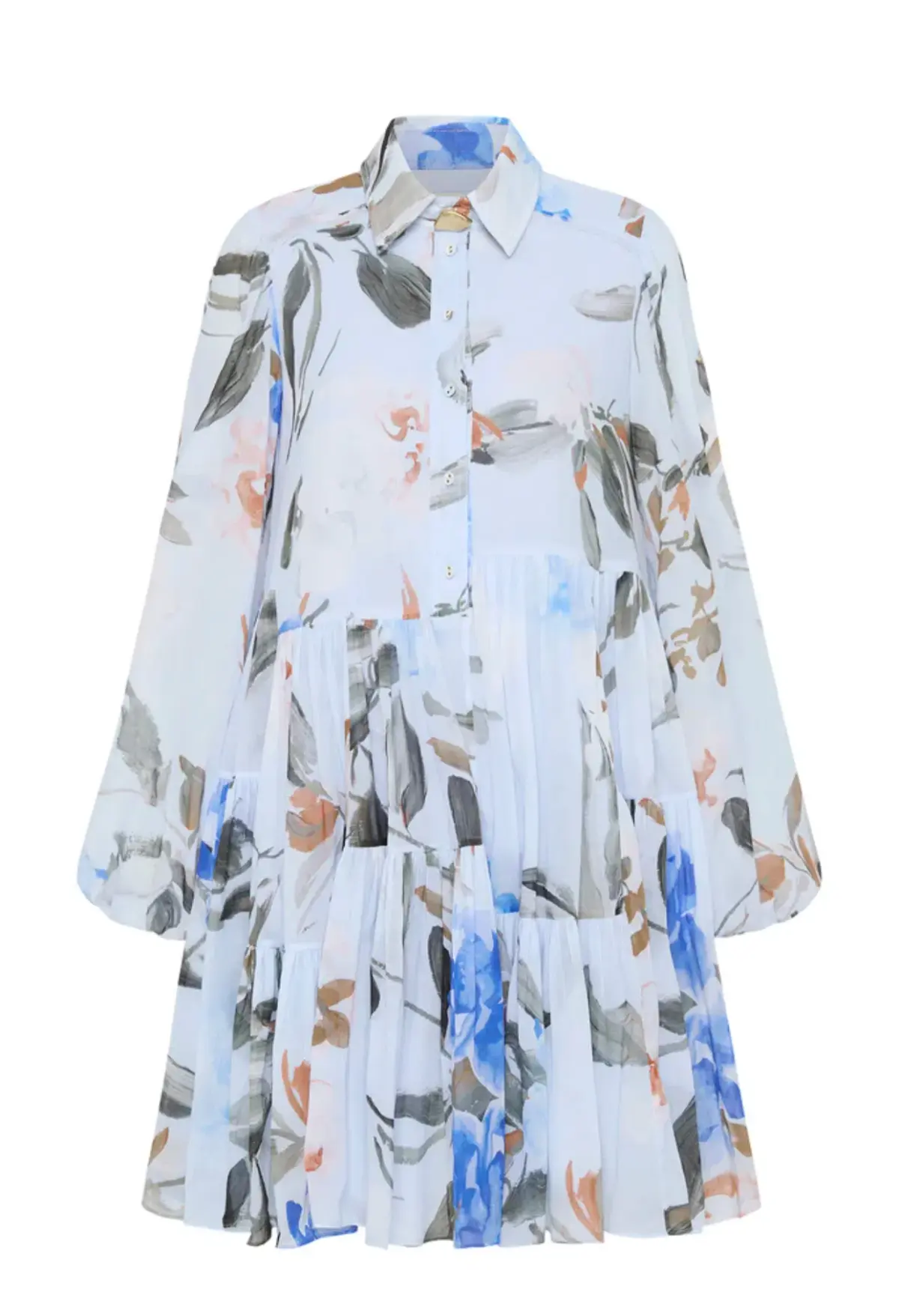 Aje Georgia Smock Mini Dress Print Size AU 8 - Image 4