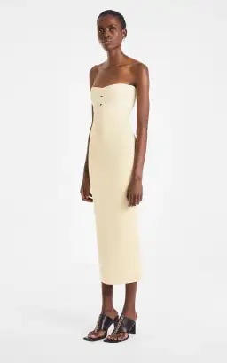 Dion Lee Interlock Bustier Midi Dress Cream Size AU 6 for rent on The Volte - image 1