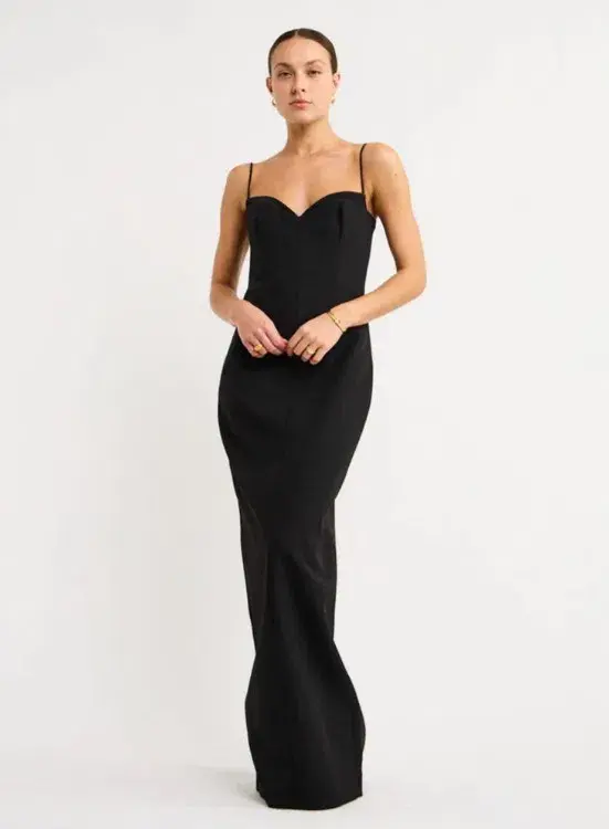 Rachel Gilbert Bodie Gown In Black Size AU 8 for rent on The Volte - main image