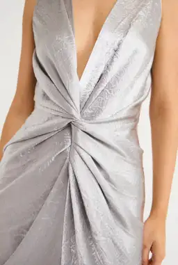 One Fell Swoop Gaia Dress In Mercury Silver Size AU 8 for rent on The Volte - image 3