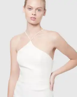 Manning Cartell Canvas Raffia Midi Dress White Size AU 6 for rent on The Volte - image 4