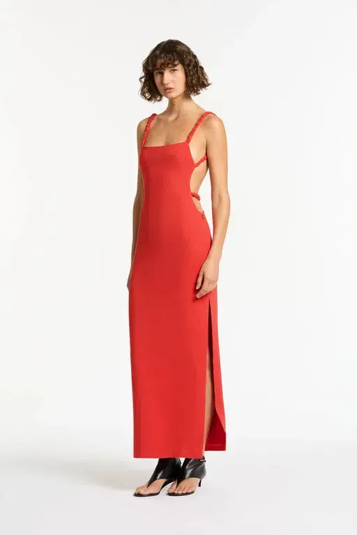 Sir the Label Spoerri Cutout Maxi Dress in Red Size AU 10 for rent on The Volte - main image