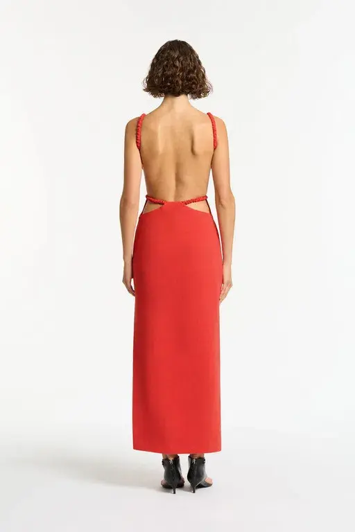 Sir the Label Spoerri Cutout Maxi Dress in Red Size AU 10 for rent on The Volte - main image