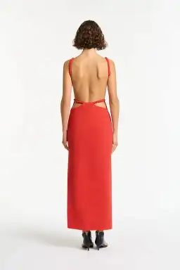 Sir the Label Spoerri Cutout Maxi Dress in Red Size AU 10 for rent on The Volte - image 2