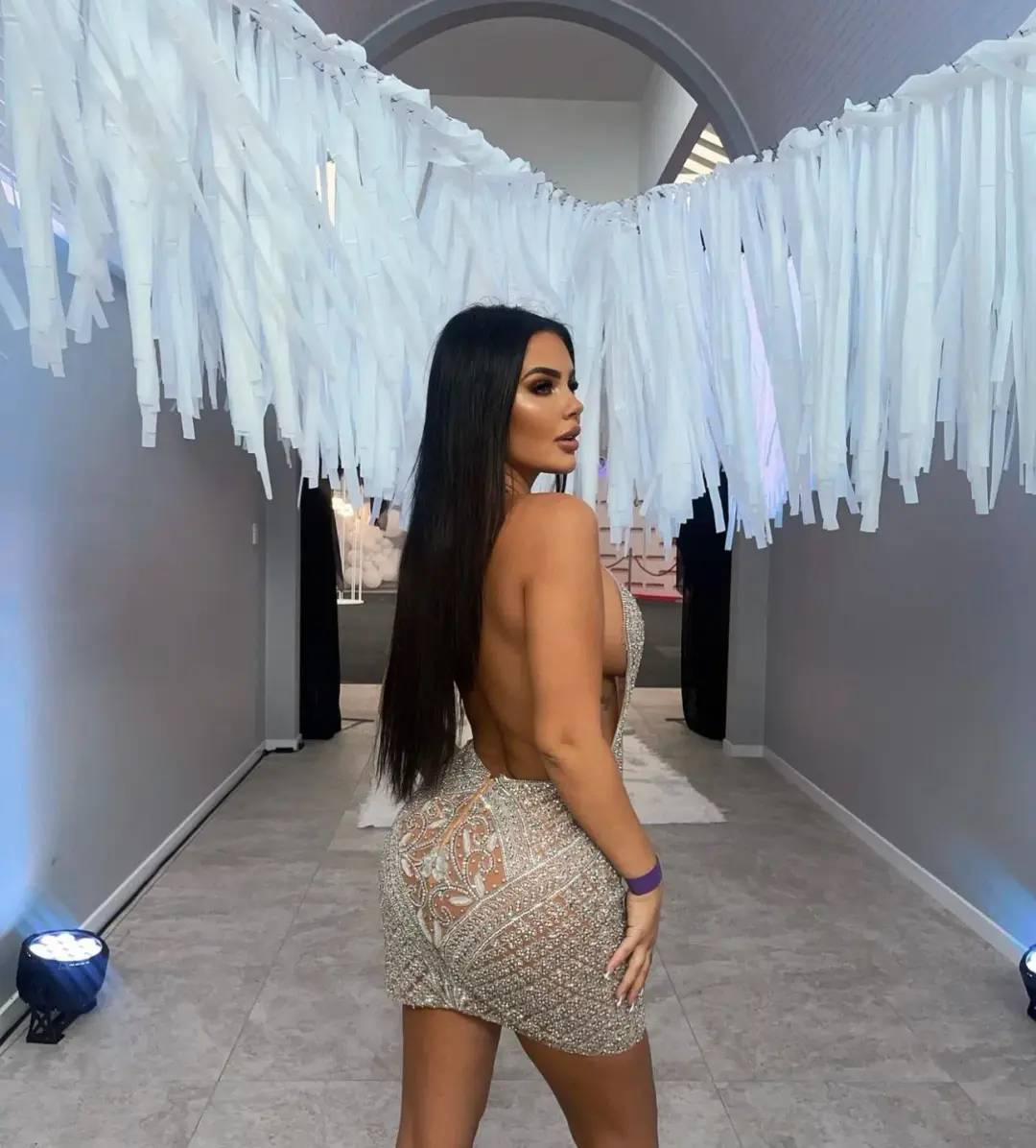 Portia And Scarlett Annie Dress Silver Size AU 8 for rent on The Volte - main image