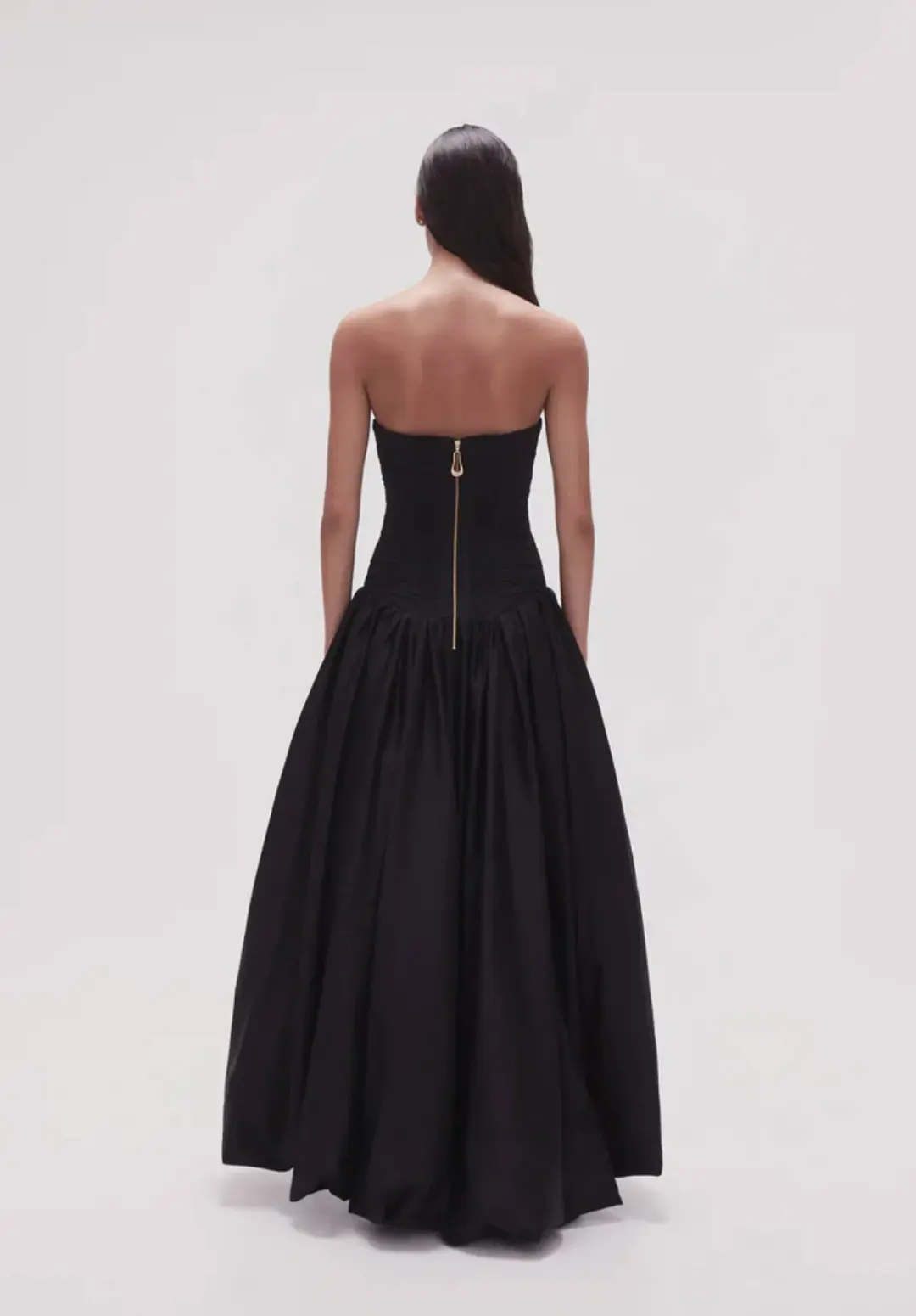 Aje Violette Bubble Hem Maxi Dress Black Size AU 8 for rent on The Volte - main image