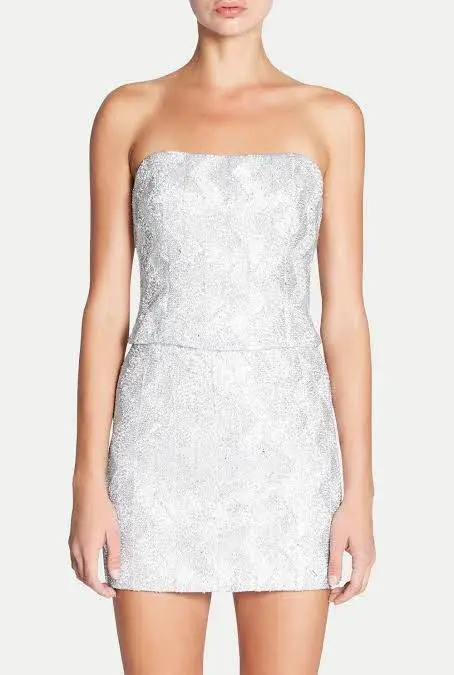 Manning Cartell No Filter Bustier and Skirt In Metallic Size 8 for rent on The Volte - main image