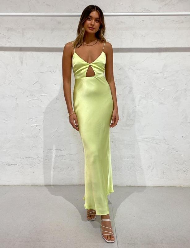Bec & Bridge Citrus Sweetie Maxi Dress Green Size 8 for rent on The Volte - main image