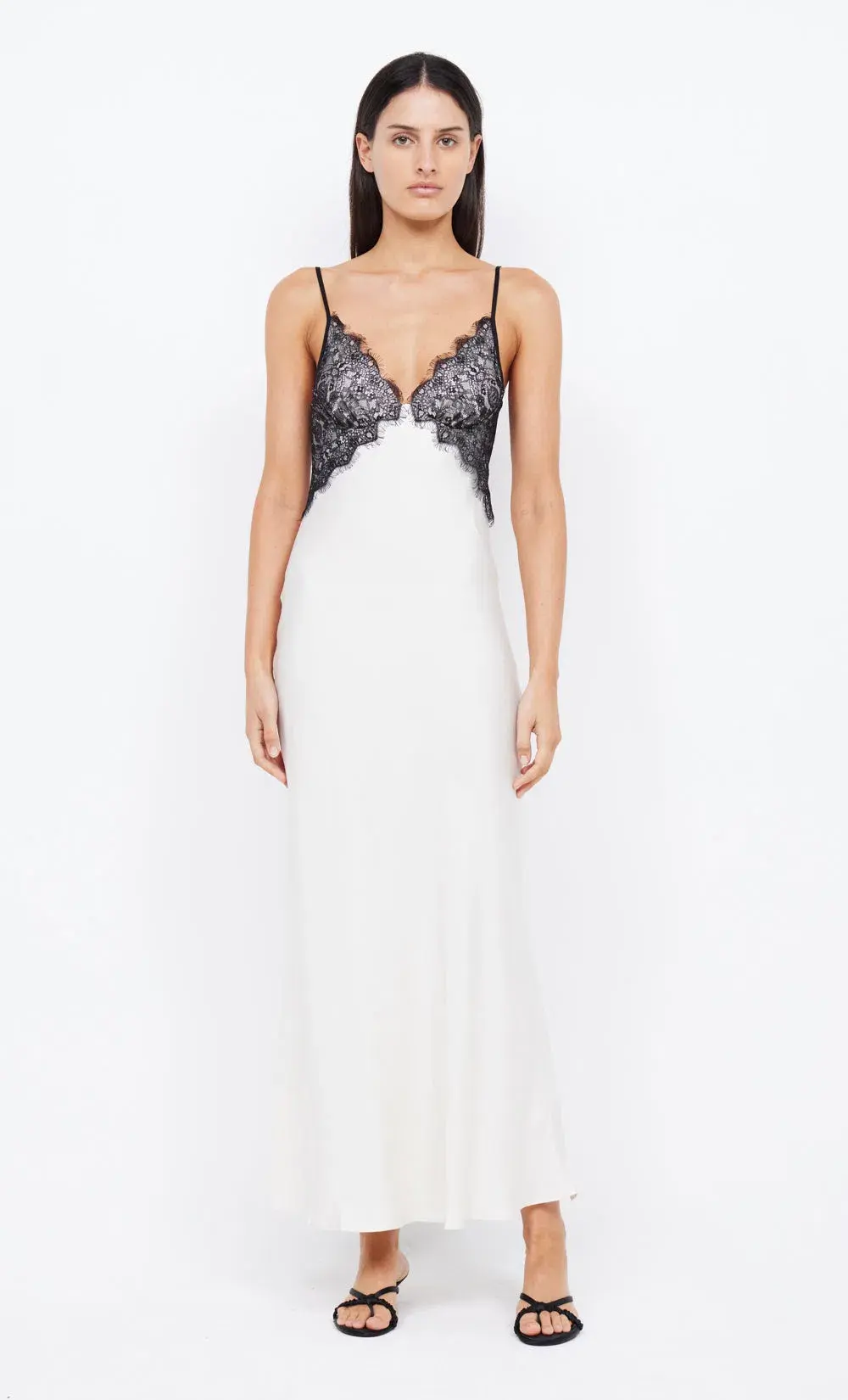 Bec & Bridge Emery Lace Maxi Dress Ivory/Black Size 8 for rent on The Volte - main image