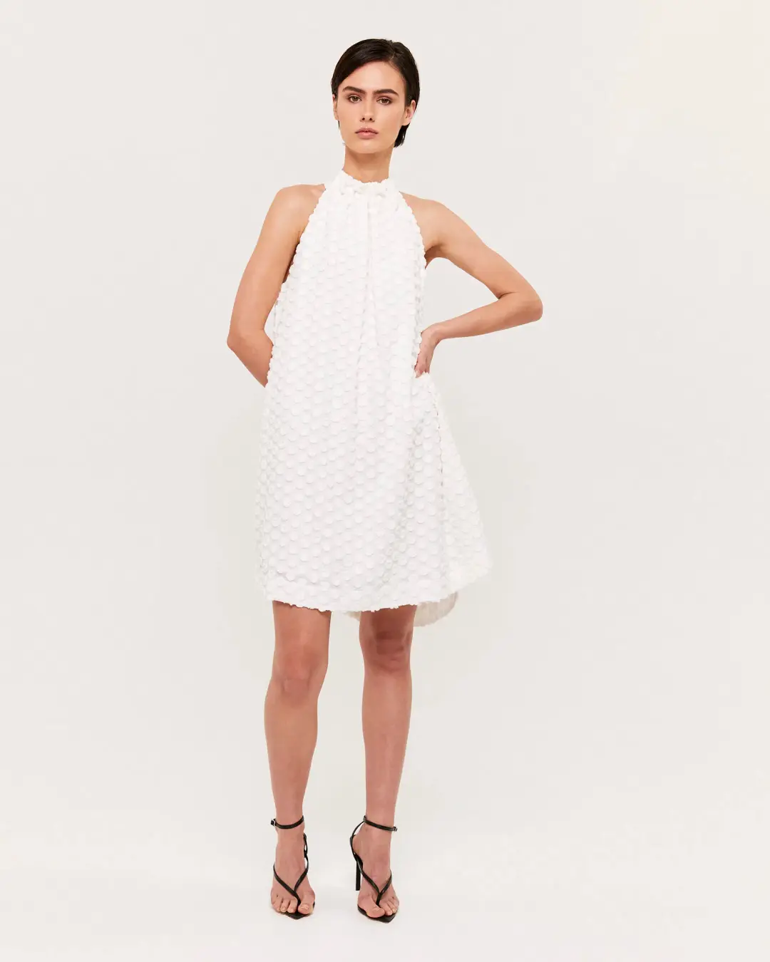 Saba Anika Halter Mini Dress White Size 4 for rent on The Volte - main image