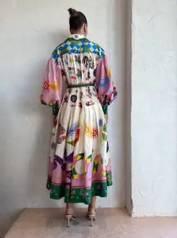 Alemais Seeker Shirtdress Multi Print Size 10 for rent on The Volte - image 4