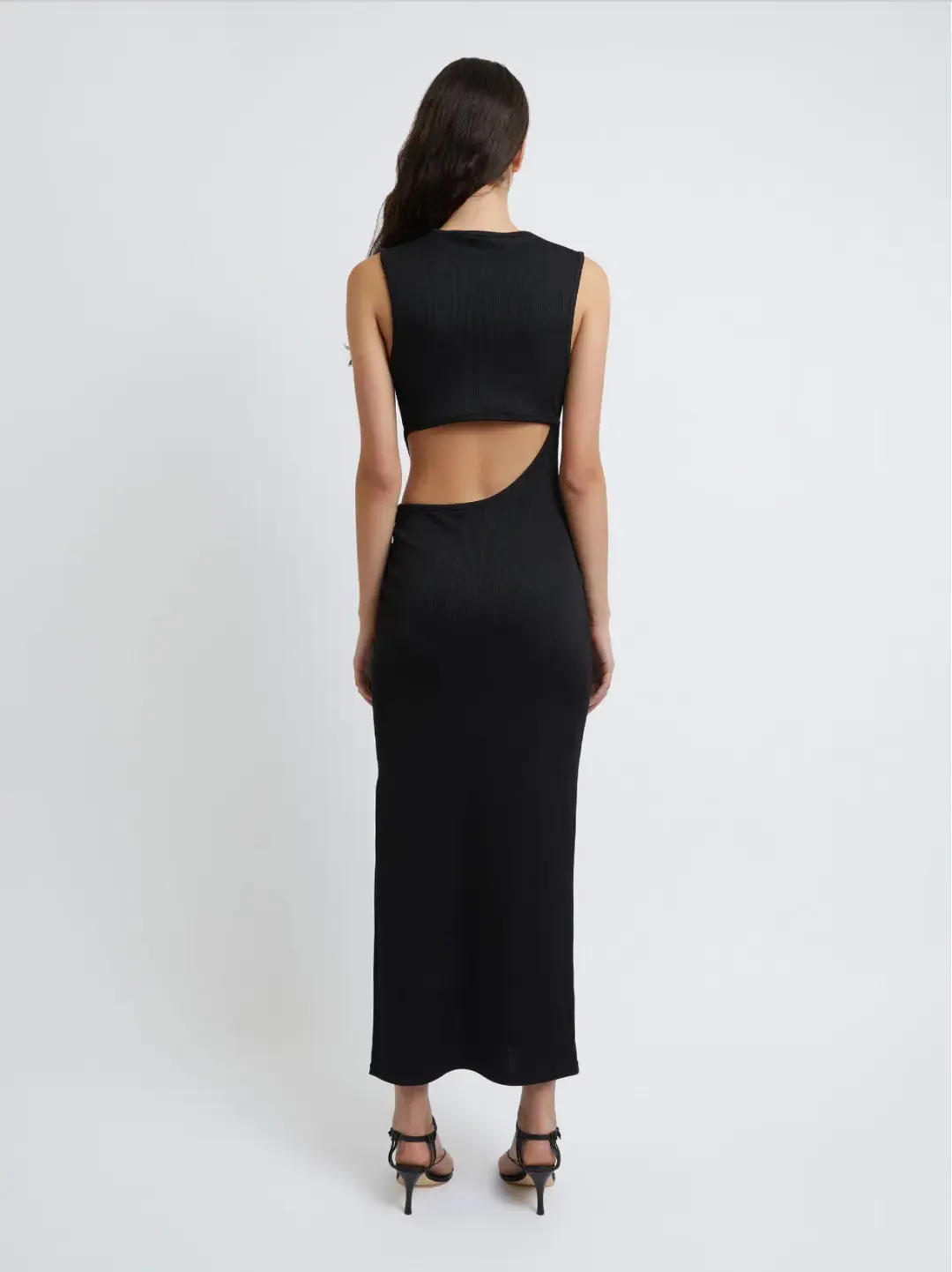 Christopher Esber Folia Float Buckle Tank Dress Midi Black Size 8 for rent on The Volte - main image