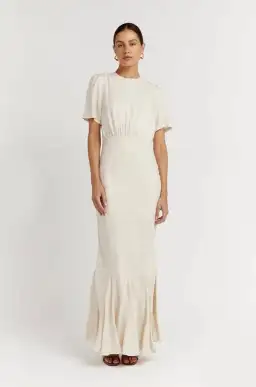 Dissh Campbell Oyster Midi Dress Cream Size 8 for rent on The Volte - image 2