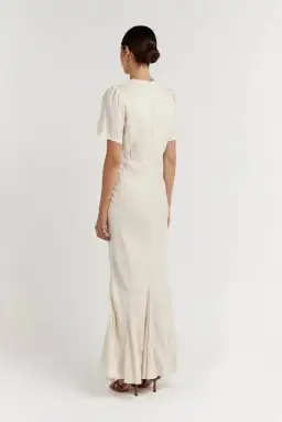 Dissh Campbell Oyster Midi Dress Cream Size 8 for rent on The Volte - image 4