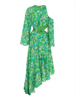 Alemais Cassandra Cut Out Midi Dress Turquoise Size 10 for rent on The Volte - image 5