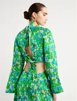 Alemais Cassandra Cut Out Mini Dress In Turquoise Size 8 for rent on The Volte - image 4