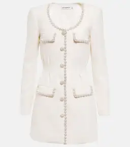 Self Portrait Cream Boucle Tailored Mini Dress Size 8 for rent on The Volte - image 3