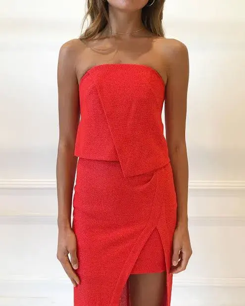 Manning Cartell Marvellous Creations Crop Bustier and Skirt Set Red Size 4/6 for rent on The Volte - main image