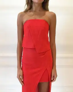 Manning Cartell Marvellous Creations Crop Bustier and Skirt Set Red Size 4/6 for rent on The Volte - image 5