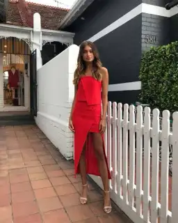 Manning Cartell Marvellous Creations Crop Bustier and Skirt Set Red Size 4/6 for rent on The Volte - image 3