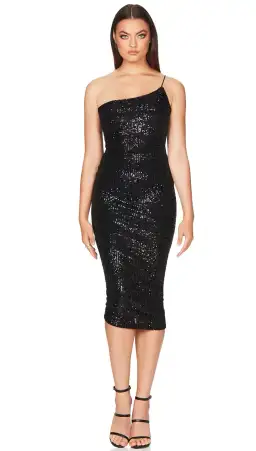 Love Nookie Demi Midi Dress Black Size 10 for rent on The Volte - image 2