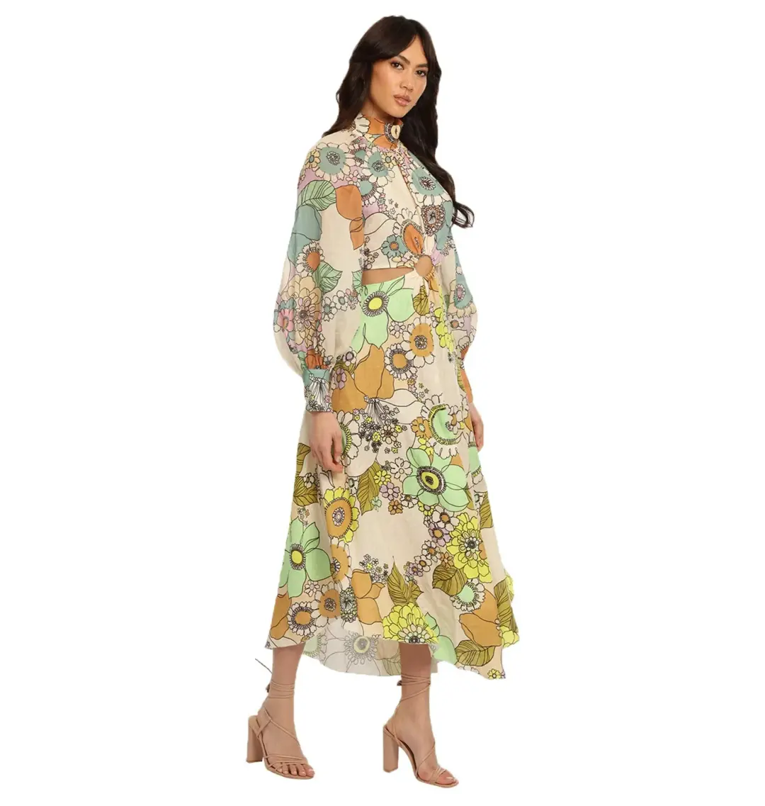 Alemais Farrah Maxi Dress Multi Floral Size AU 10 for rent on The Volte - main image