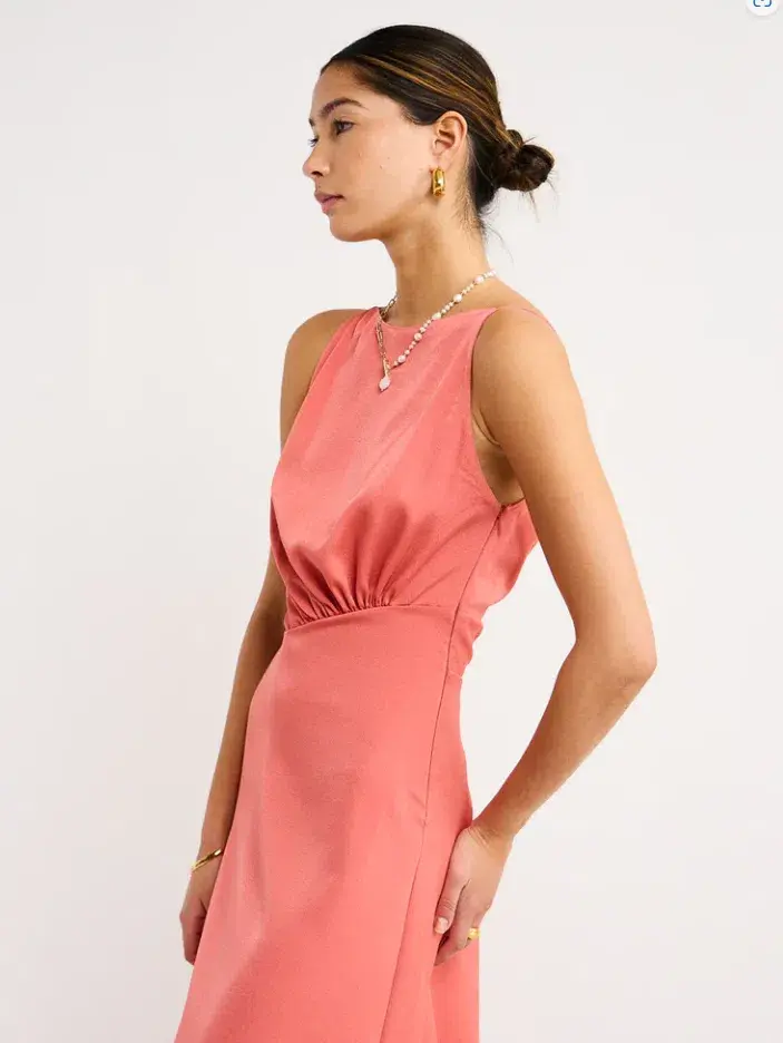 One Fell Swoop Essence Maxi Dress Grapefruit Size 12 for rent on The Volte - main image