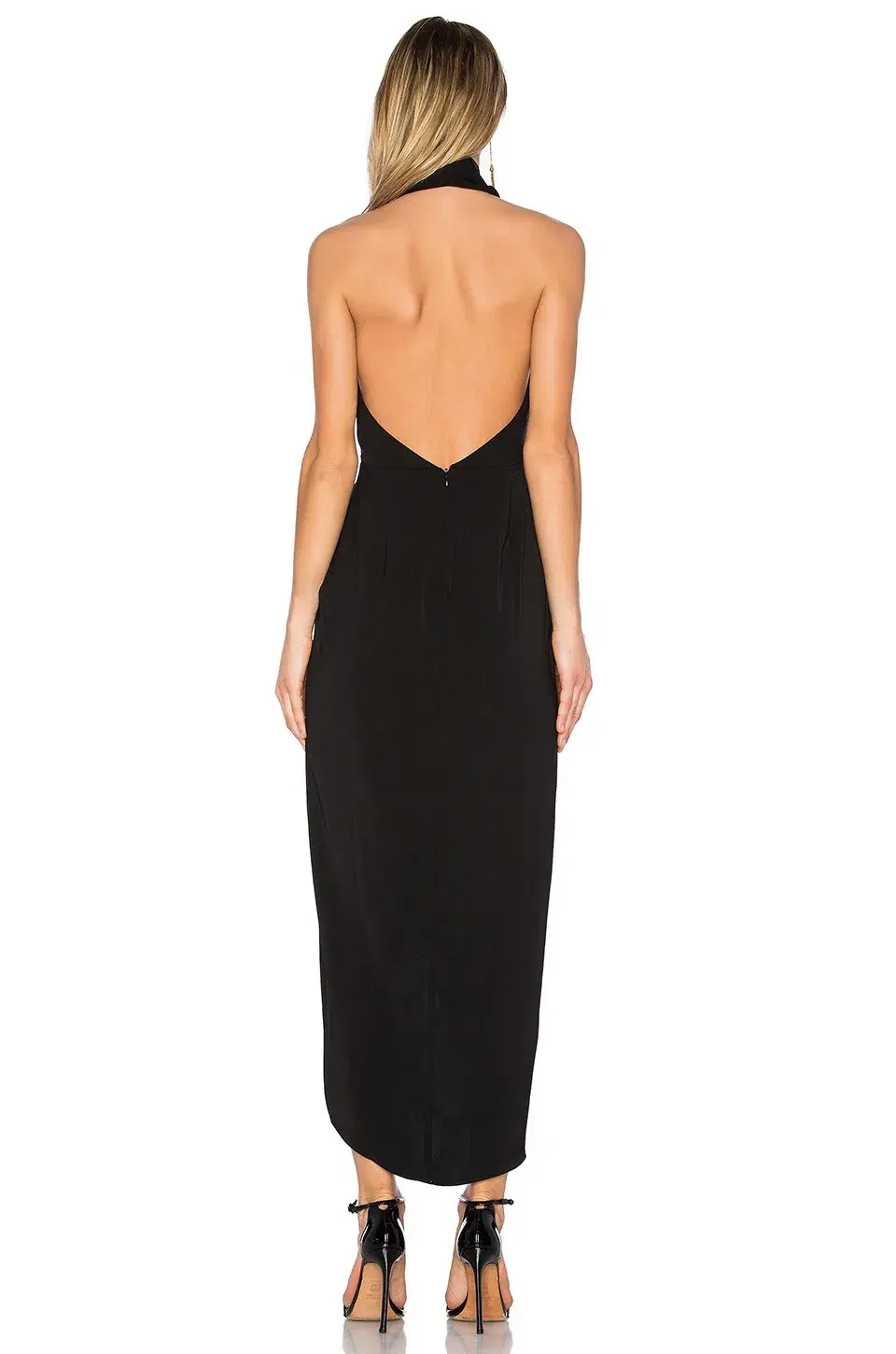 Shona Joy Funnel Neck Backless Maxi Dress Black Size 8 - Image 3