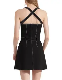 Dion Lee Stitch Tuck Mini Dress Black Size AU 8 for rent on The Volte - image 2