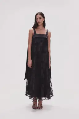 Aje Ursula Midi Dress in Black Size AU 8