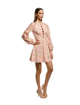 Zimmermann Goldie Scallop Short Dress Floral Size 1 / AU 10 for rent on The Volte - image 2