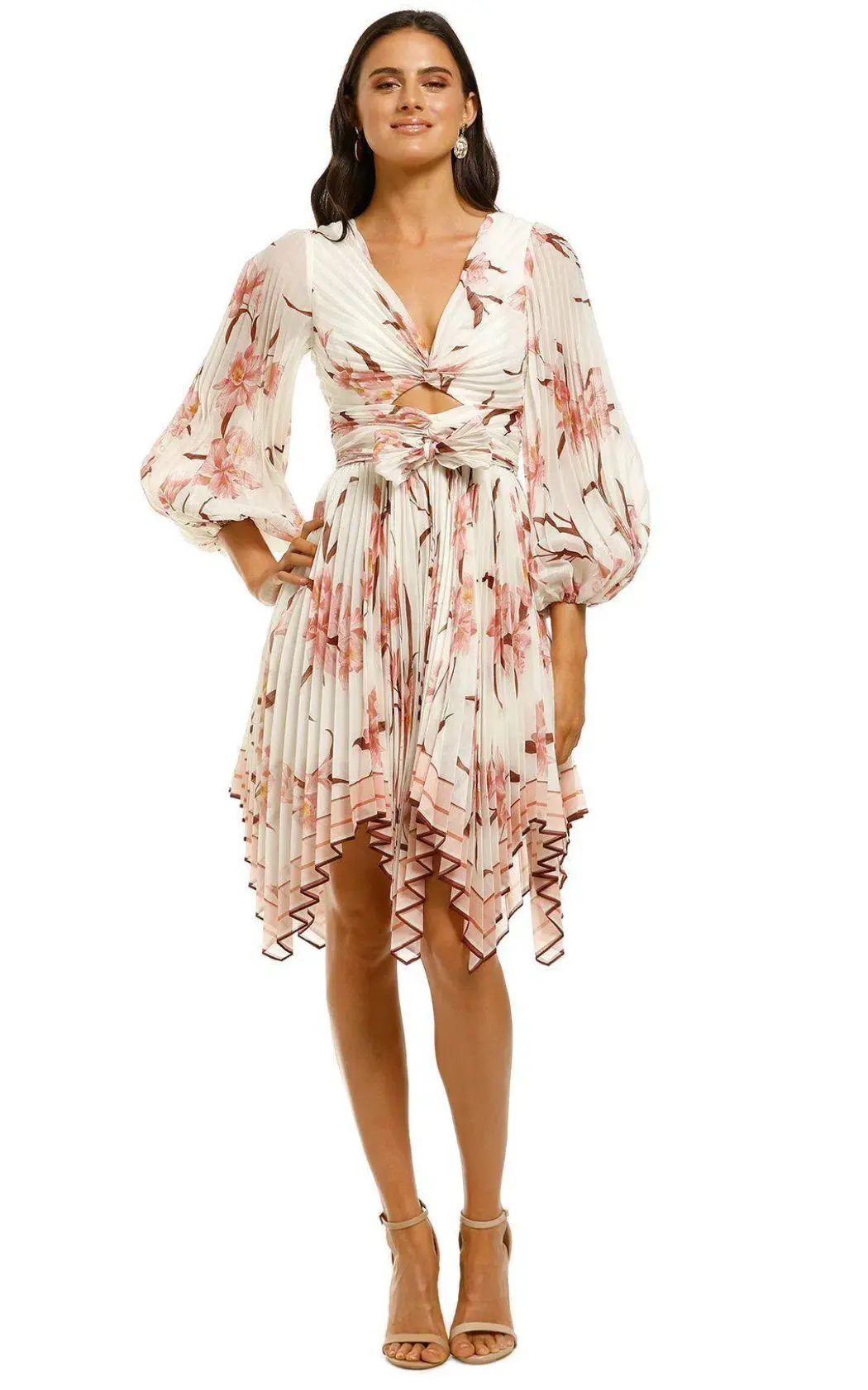 Zimmermann Corsage Pleat Mini Dress Print Size 0 / AU 8 for rent on The Volte - main image