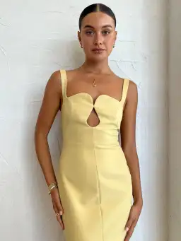 Camilla and Marc Brixton Midi Dress Mustard Yellow Size AU 6 for rent on The Volte - image 5