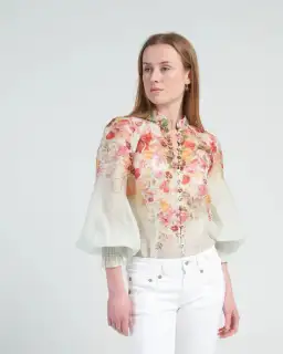Zimmermann Wonderland Long Sleeve Blouse Floral Size 1 / AU 10 for rent on The Volte - image 2