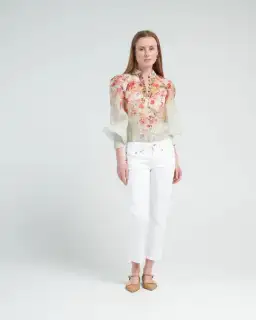 Zimmermann Wonderland Long Sleeve Blouse Floral Size 1 / AU 10 for rent on The Volte - image 1